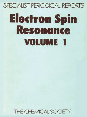 cover image of Electron Spin Resonance, Volume 1